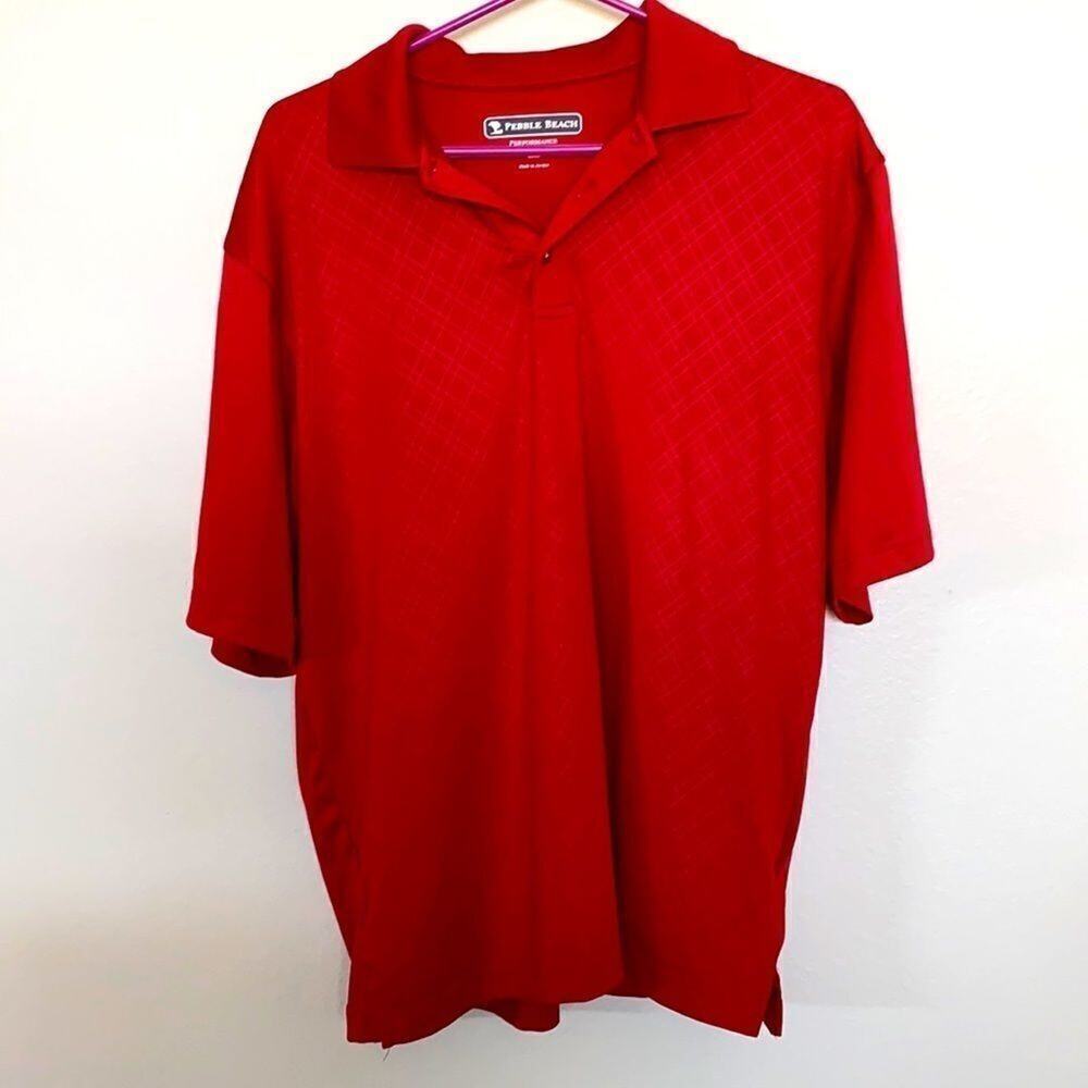 Pebble Beach Red Golf Polo M